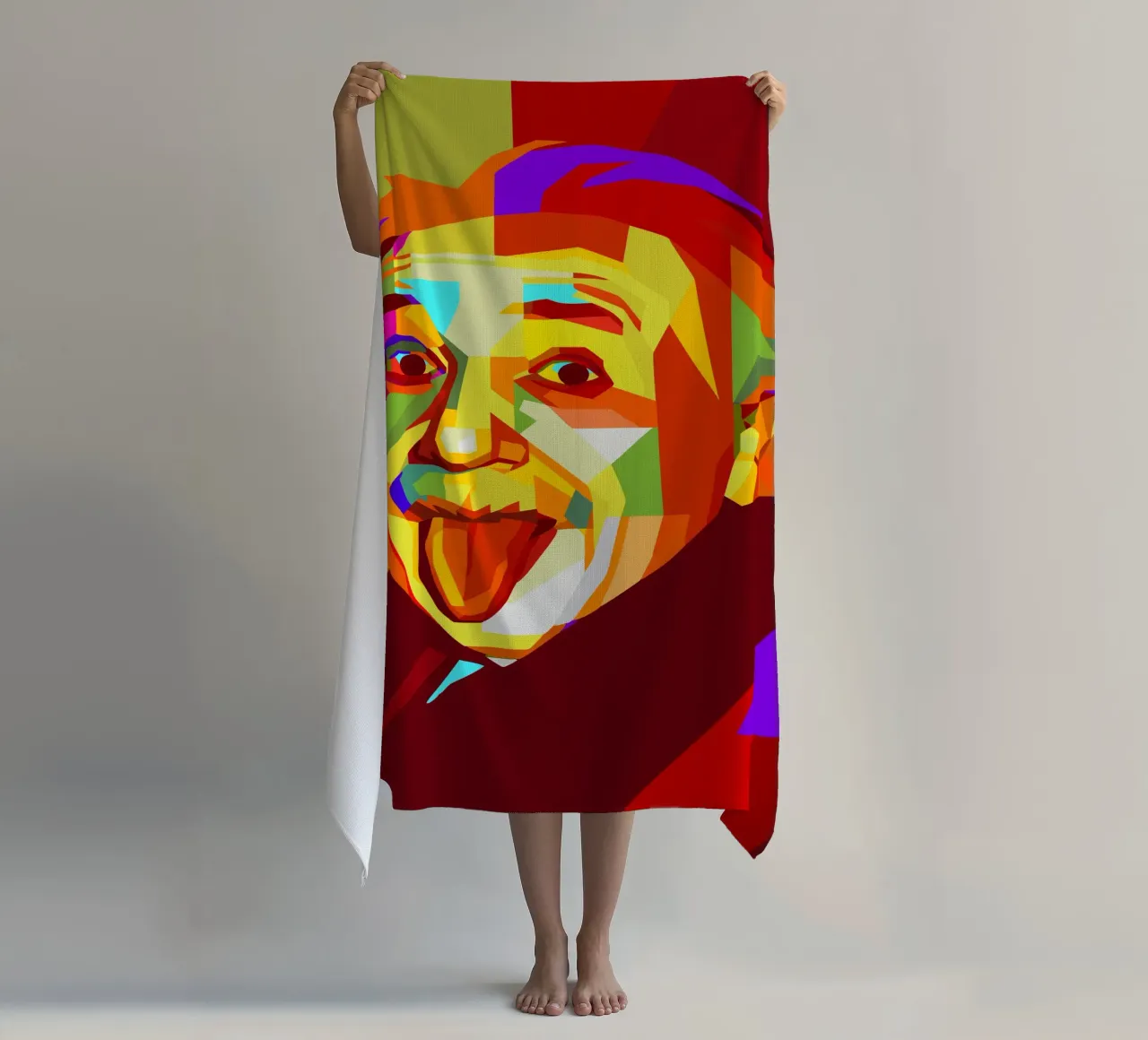 einstein retro pop art wpap telo mare da aiswa