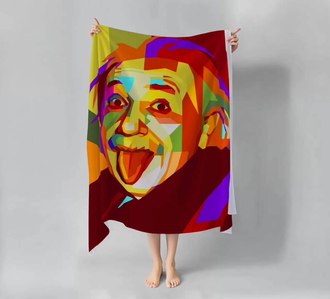 einstein retro pop art wpap telo mare da aiswa