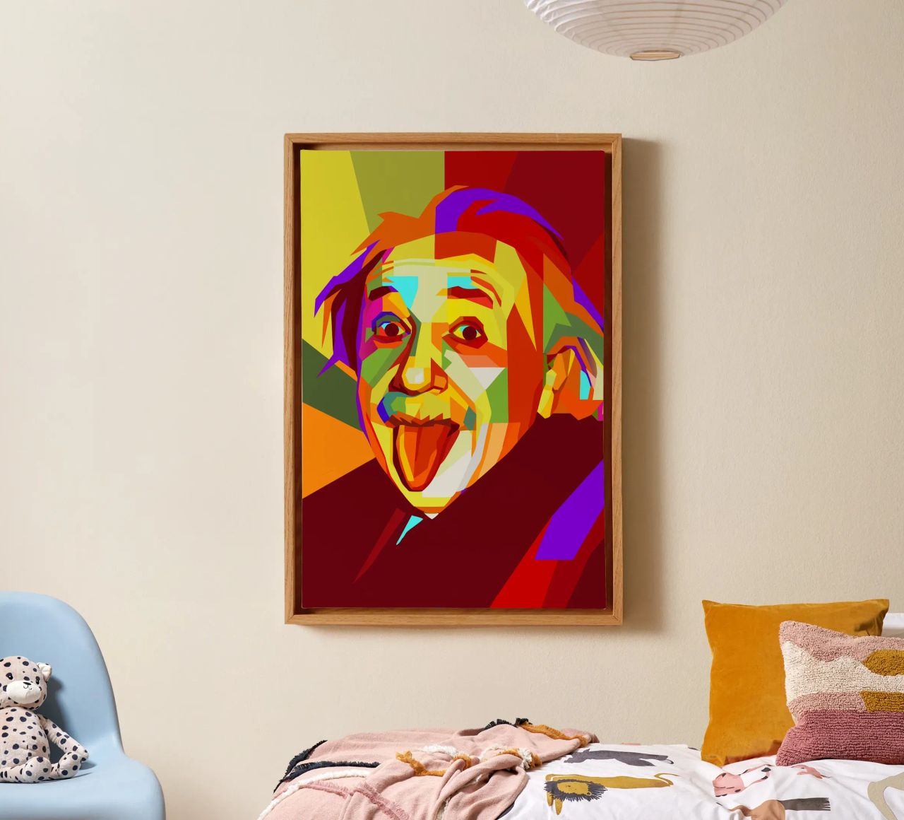 einstein retro pop art wpap tela da aiswa
