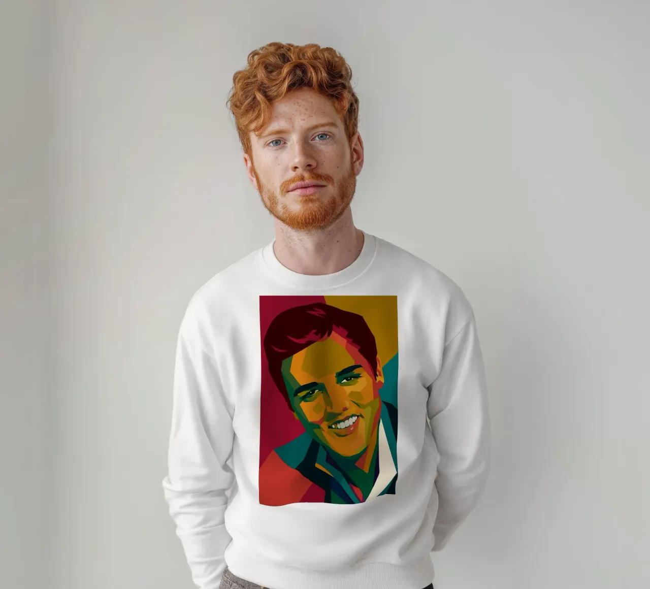 elvis retro pop art wpap felpa da aiswa