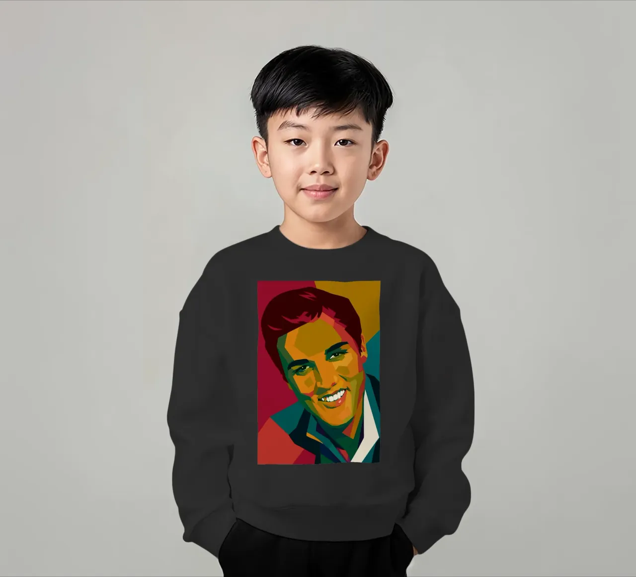 elvis retro pop art wpap felpa bambino da aiswa