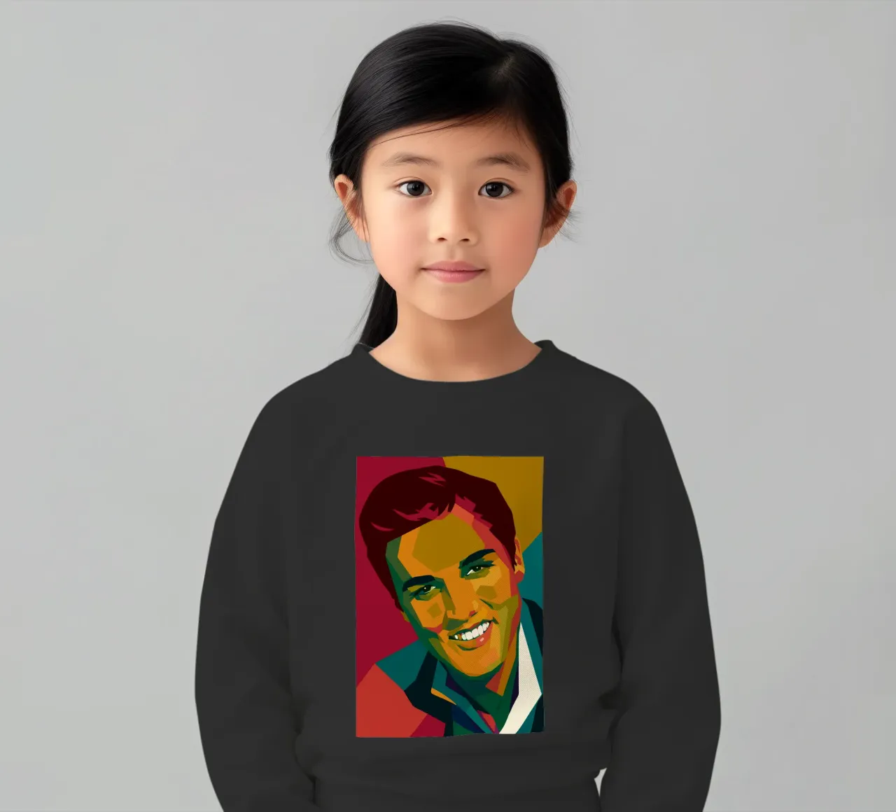 elvis retro pop art wpap felpa bambino da aiswa