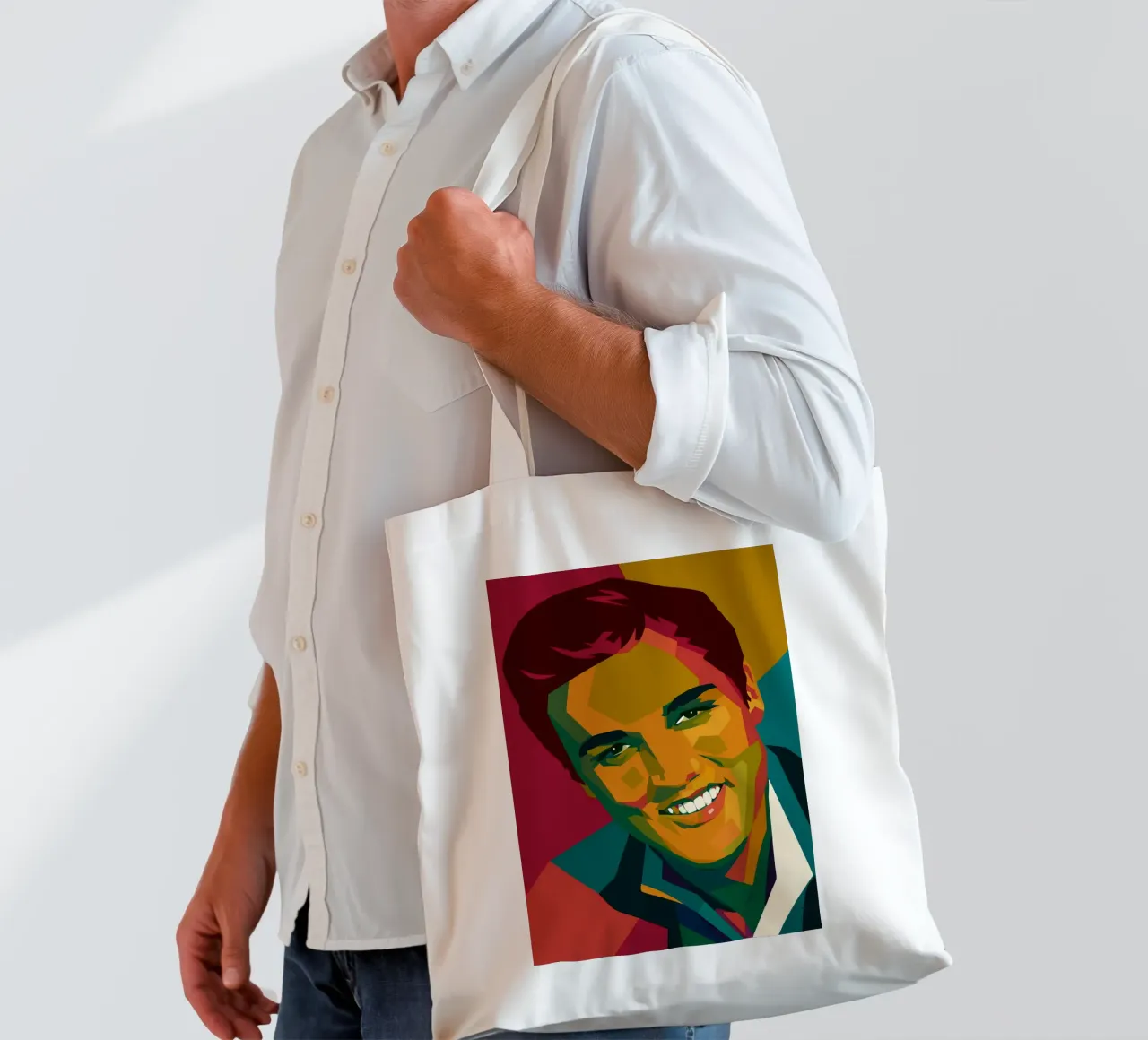 elvis retro pop art wpap borsa in juta da aiswa