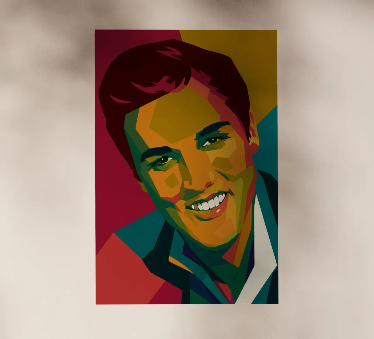 elvis retro pop art wpap pellicola backlit da aiswa