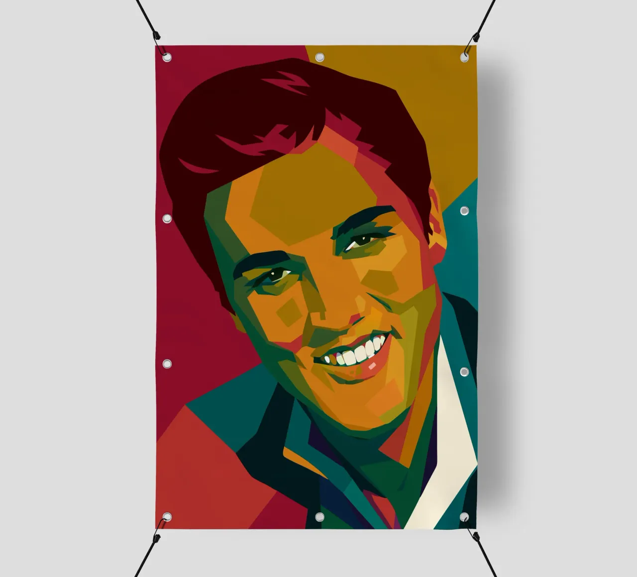 elvis retro pop art wpap telo in pvc da aiswa