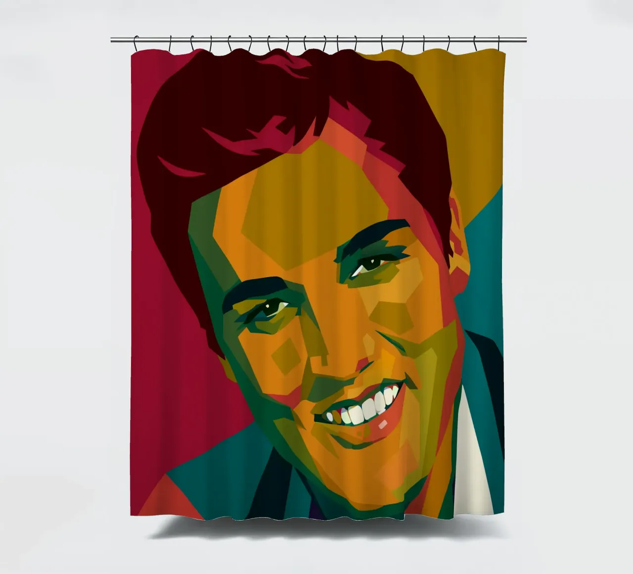 elvis retro pop art wpap tenda da doccia da aiswa