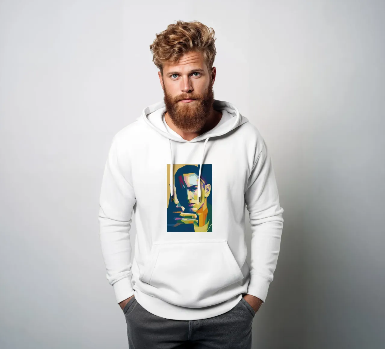 eminem retro pop art wpap felpa con cappuccio da aiswa