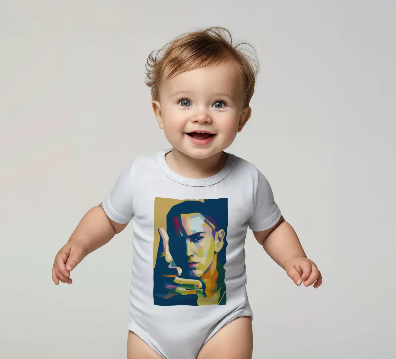 eminem retro pop art wpap body neonato maniche corte da aiswa