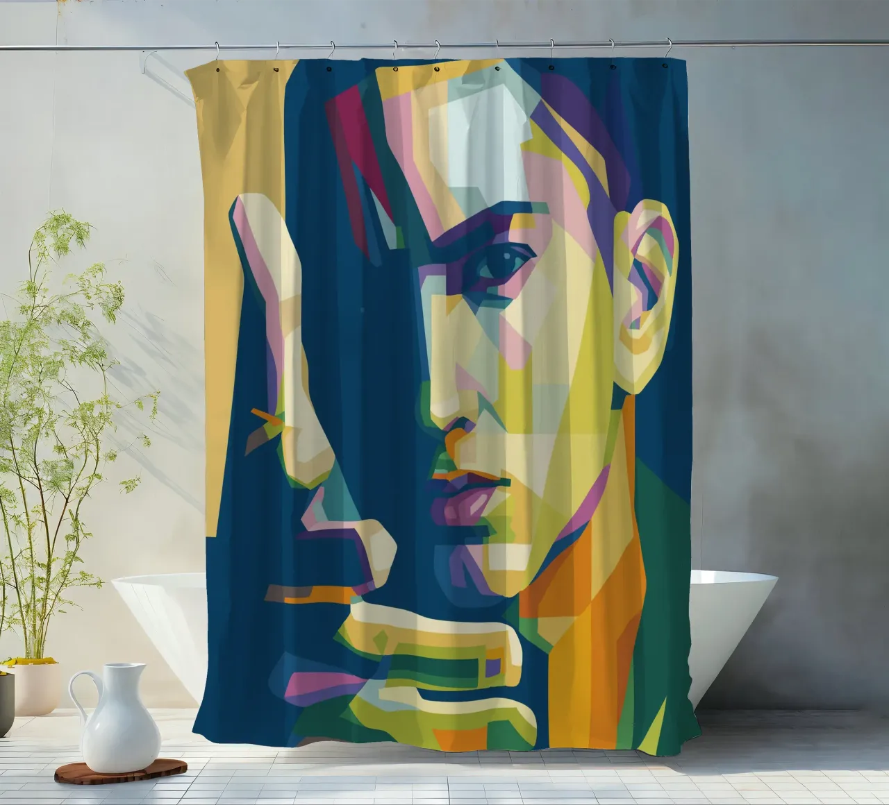 eminem retro pop art wpap tenda da doccia da aiswa