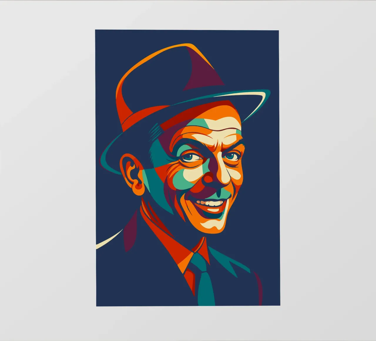 frank sinatra retro pop art wpap pellicola backlit da aiswa