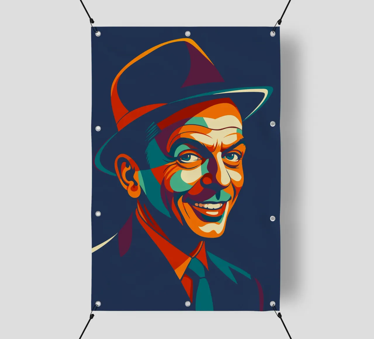 frank sinatra retro pop art wpap telo in pvc da aiswa