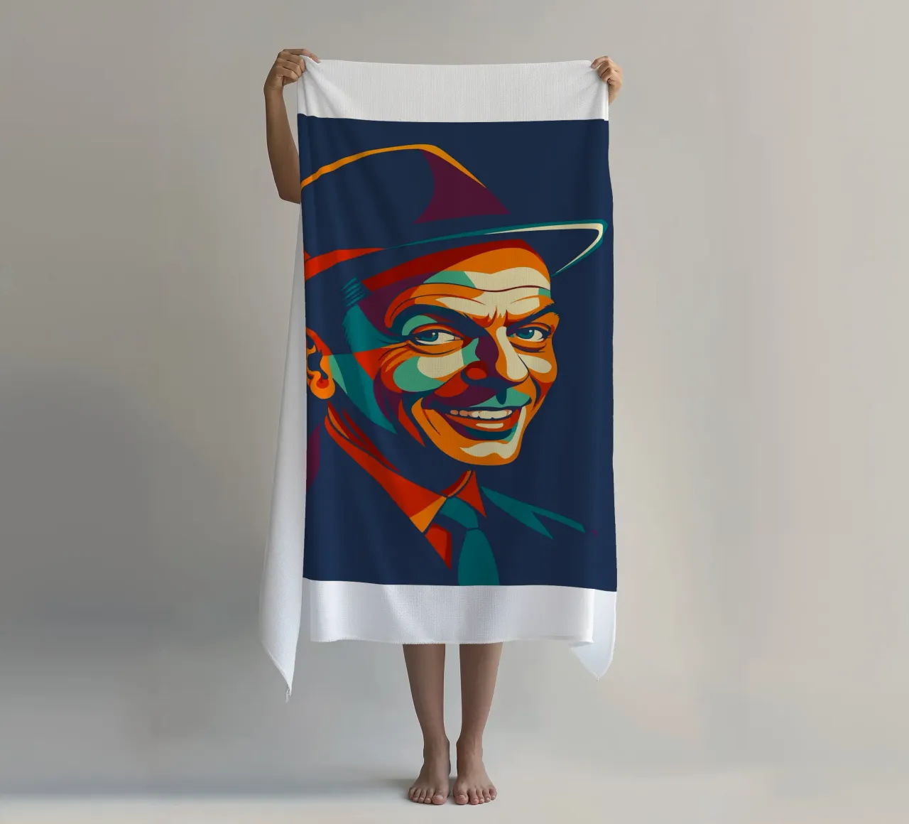 frank sinatra retro pop art wpap telo mare da aiswa