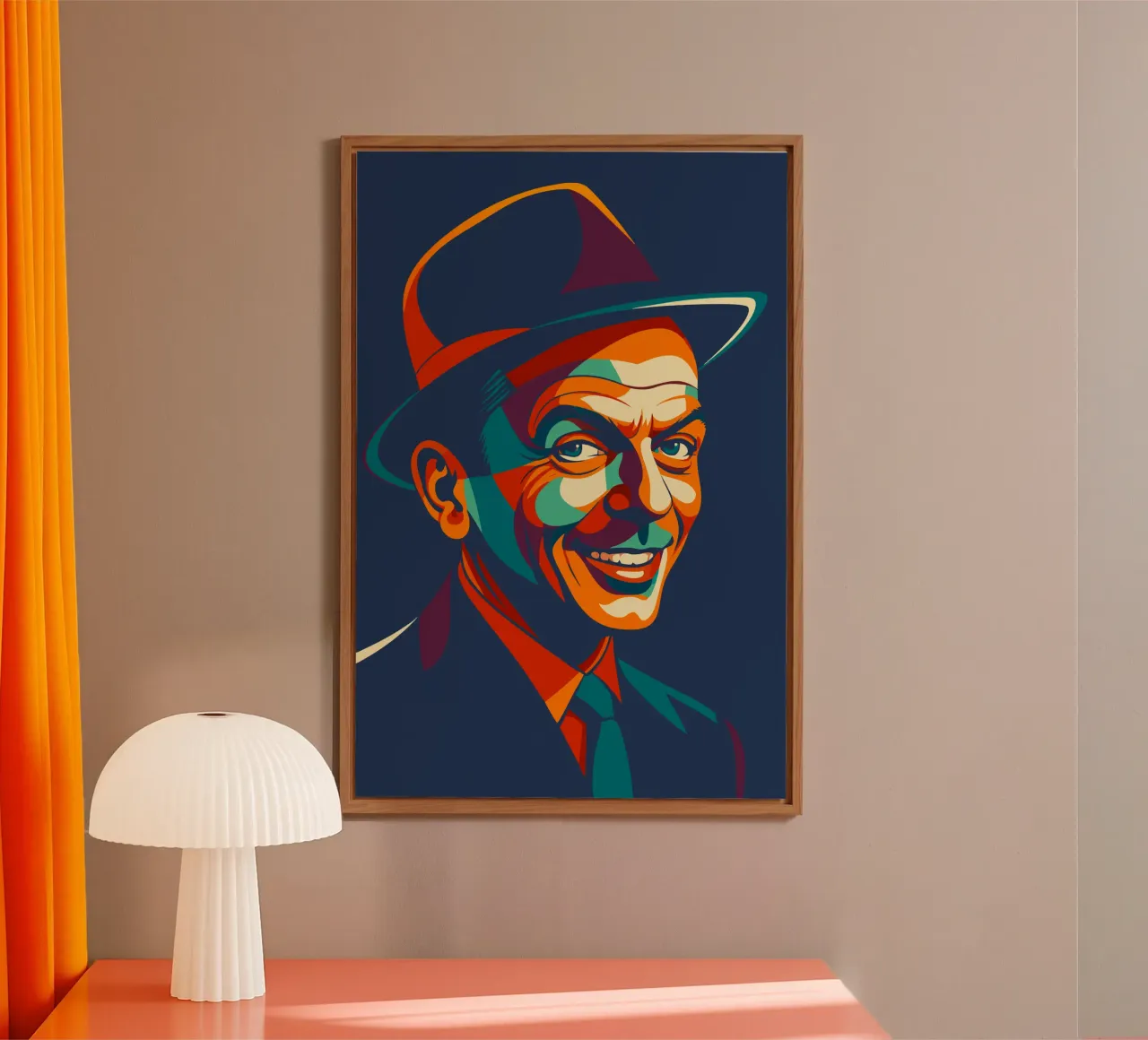 frank sinatra retro pop art wpap alluminio dibond da aiswa