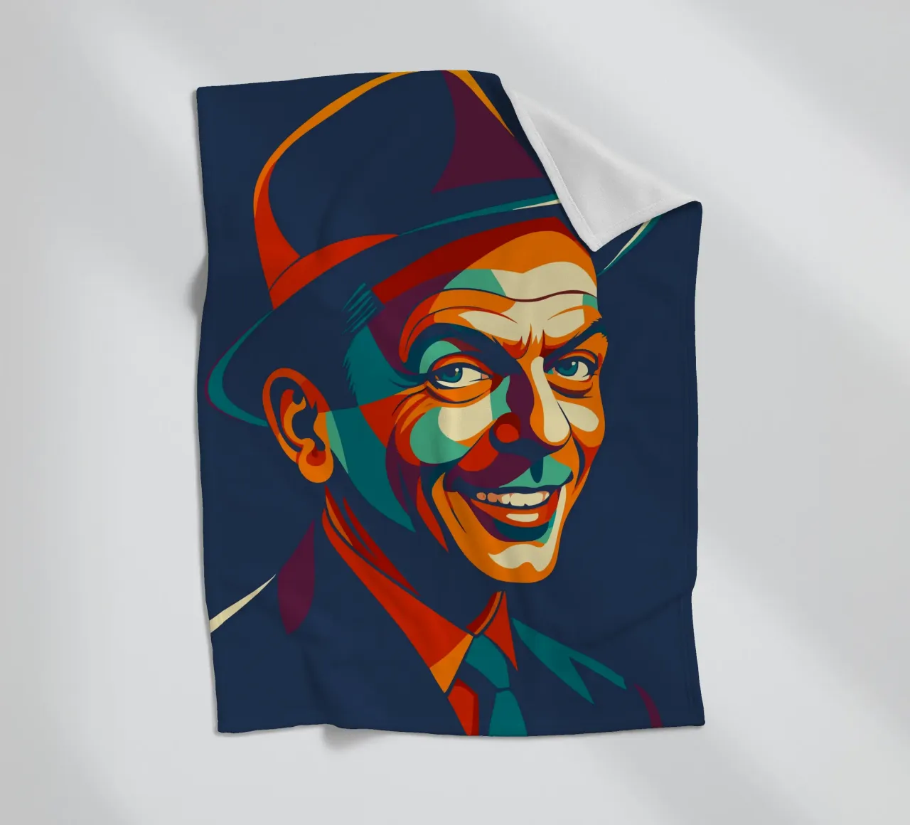frank sinatra retro pop art wpap coperta in pile da aiswa