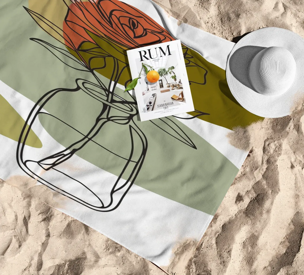 Rose minimaliste telo mare da RELAXING TOUCH