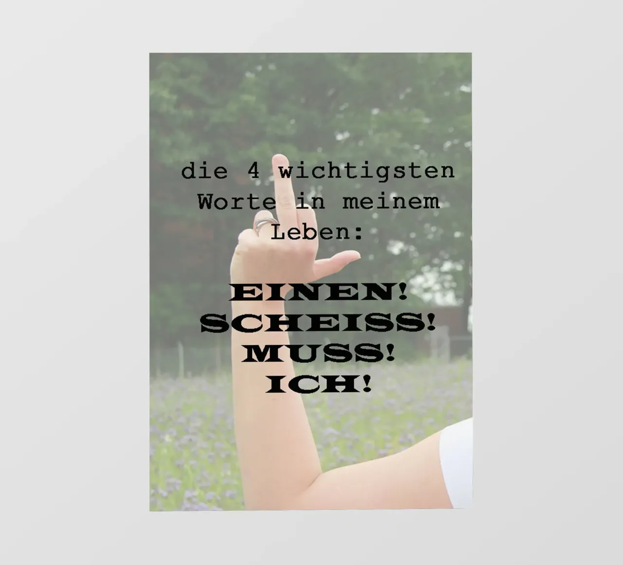Einen Scheiss muss ich pellicola backlit da anna-liebt