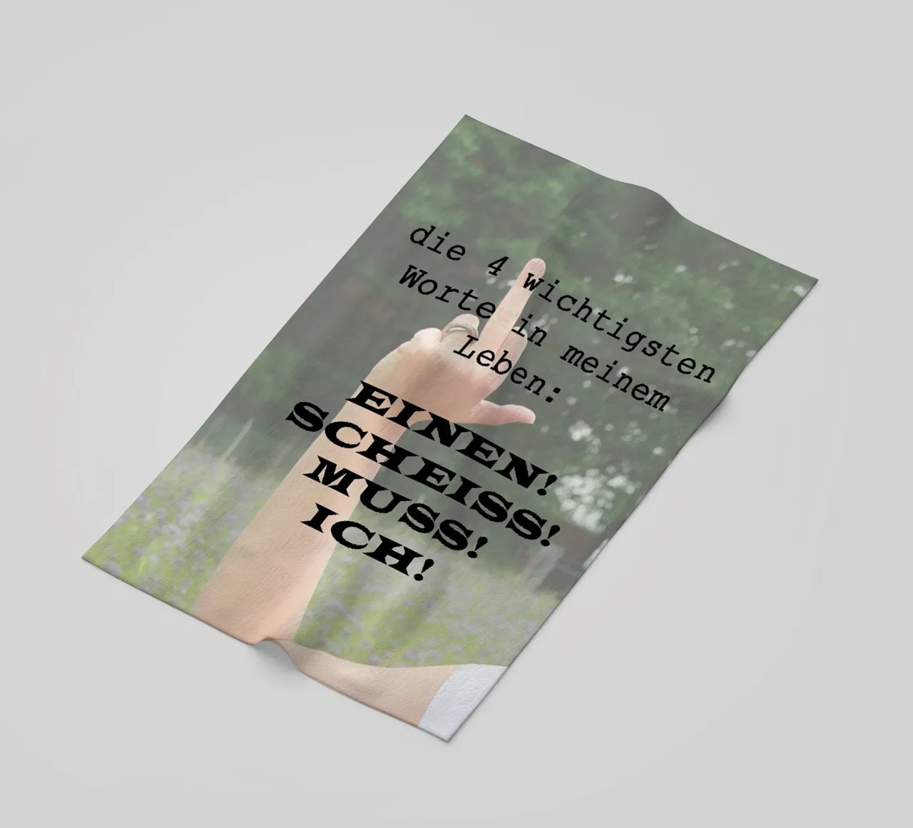 Einen Scheiss muss ich beach towel by anna-liebt