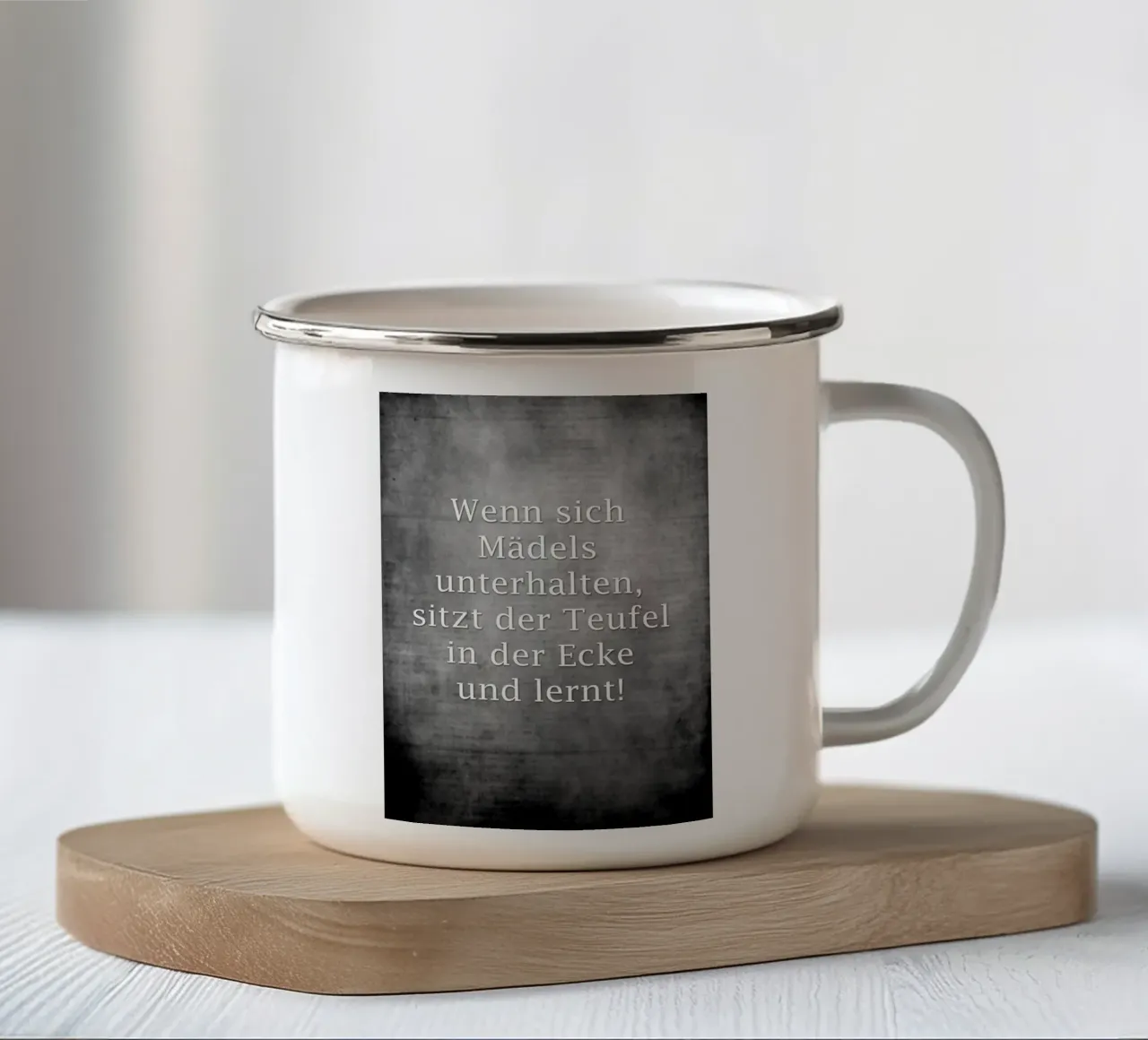 Wenn sich Mädels unterhalten... tazza in smalto da anna-liebt