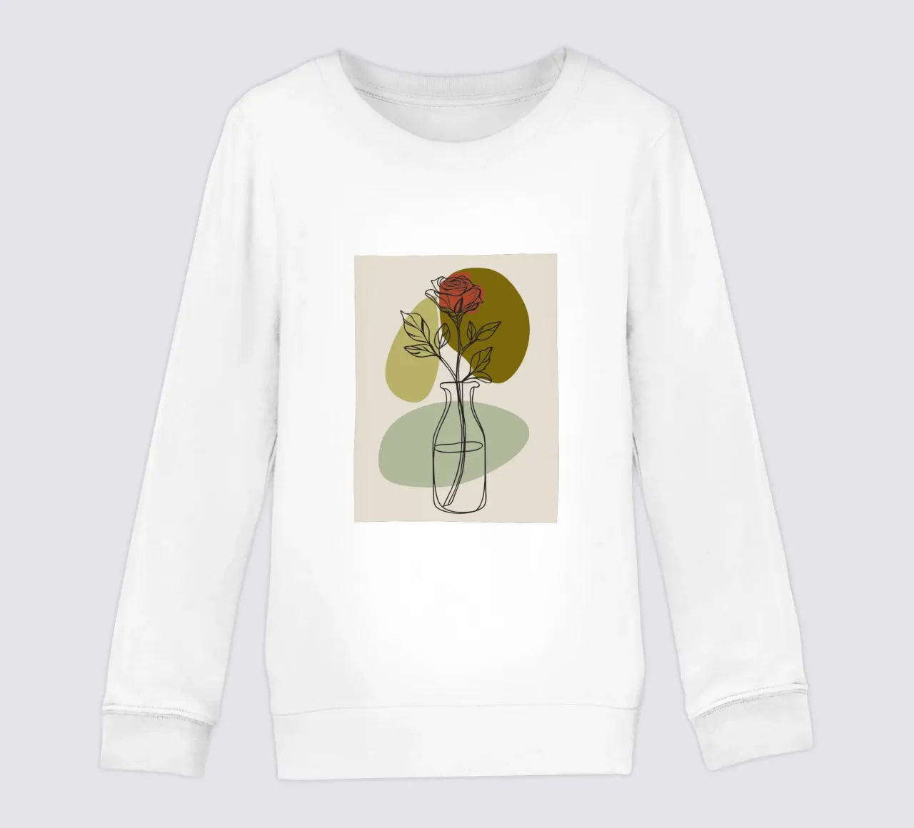 Minimalistische Rosen Kinder Sweatshirt von RELAXING TOUCH