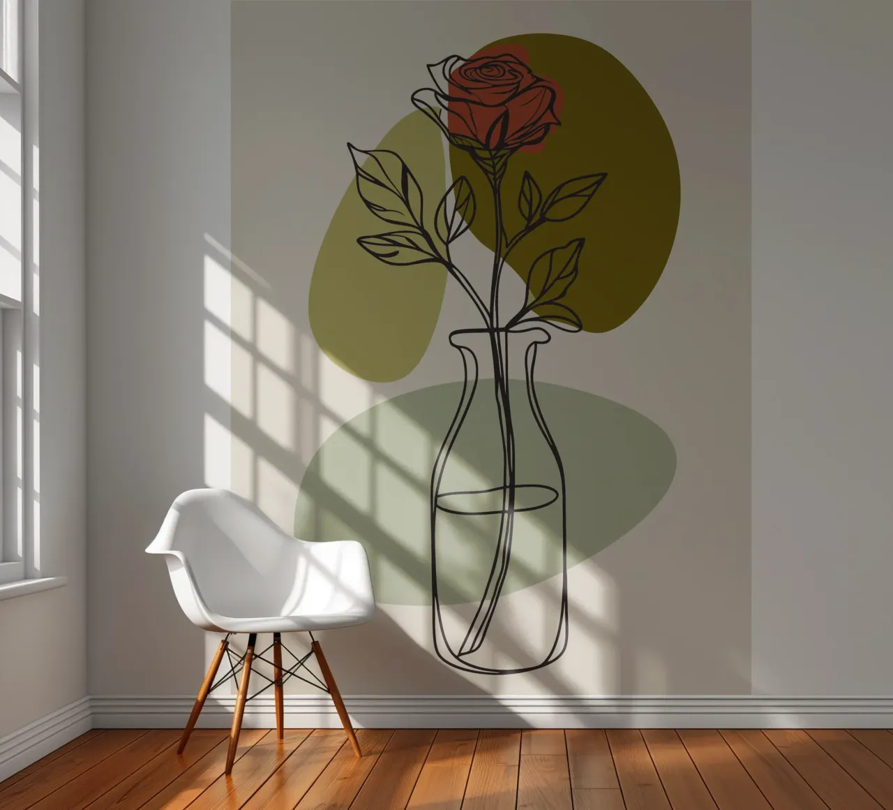 Minimalist Roses photo wallpaper by RELAXING TOUCH