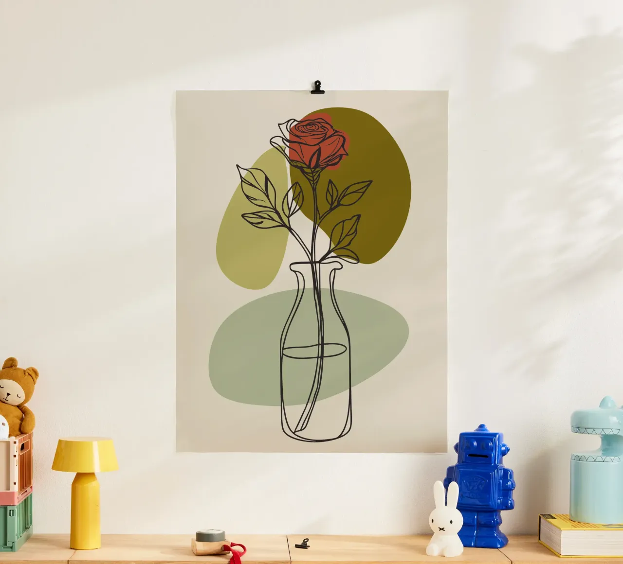 Rose minimaliste poster da RELAXING TOUCH