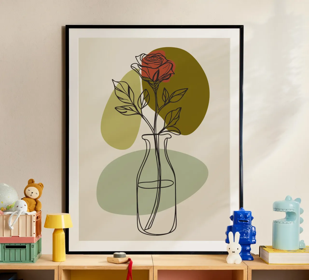 Rose minimaliste poster da RELAXING TOUCH