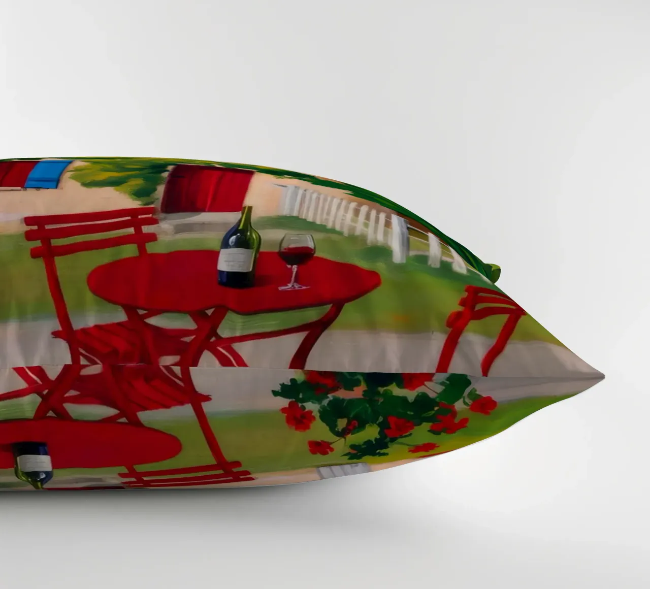 Red Table Alfresco decorative cushion by Paez Harmony