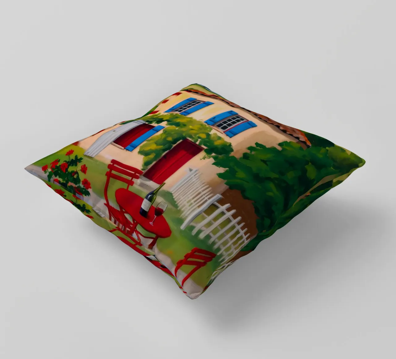Red Table Alfresco decorative cushion by Paez Harmony
