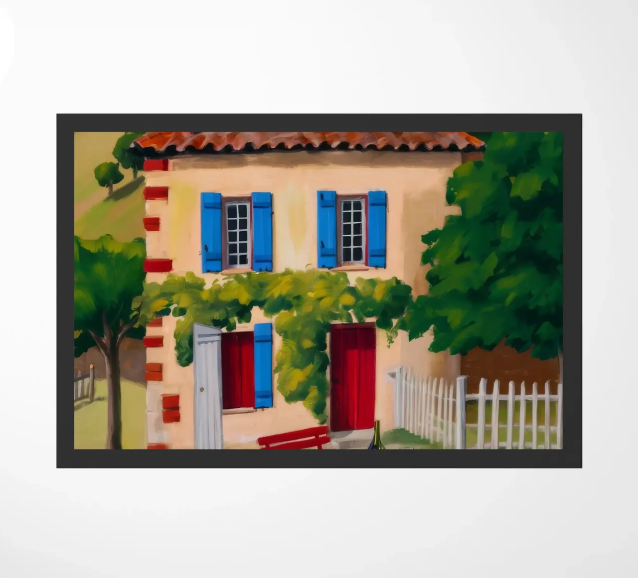 Red Table Alfresco doormat by Paez Harmony