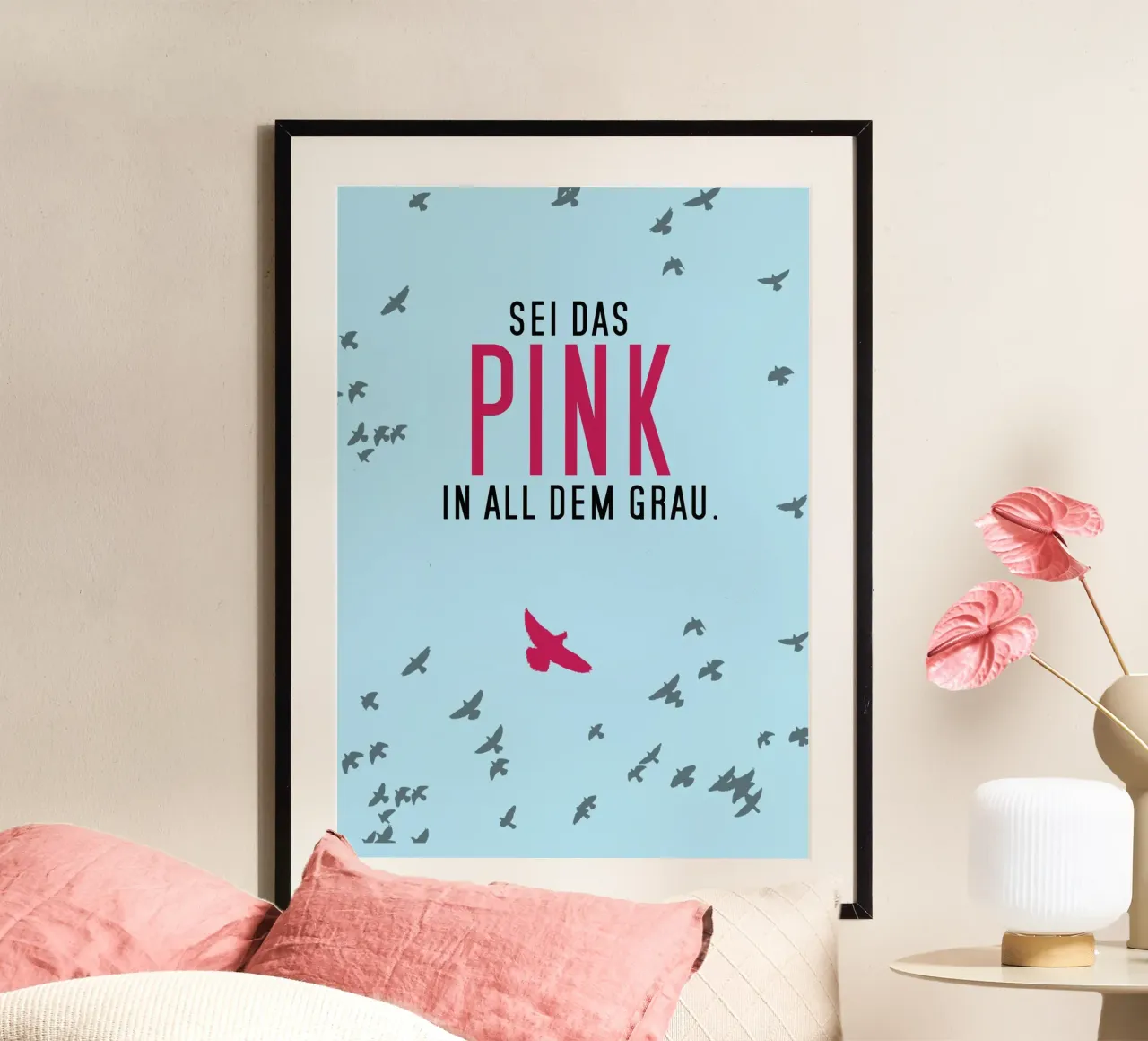 Sei das Pink in all dem Grau carta hahnemühle da anna-liebt