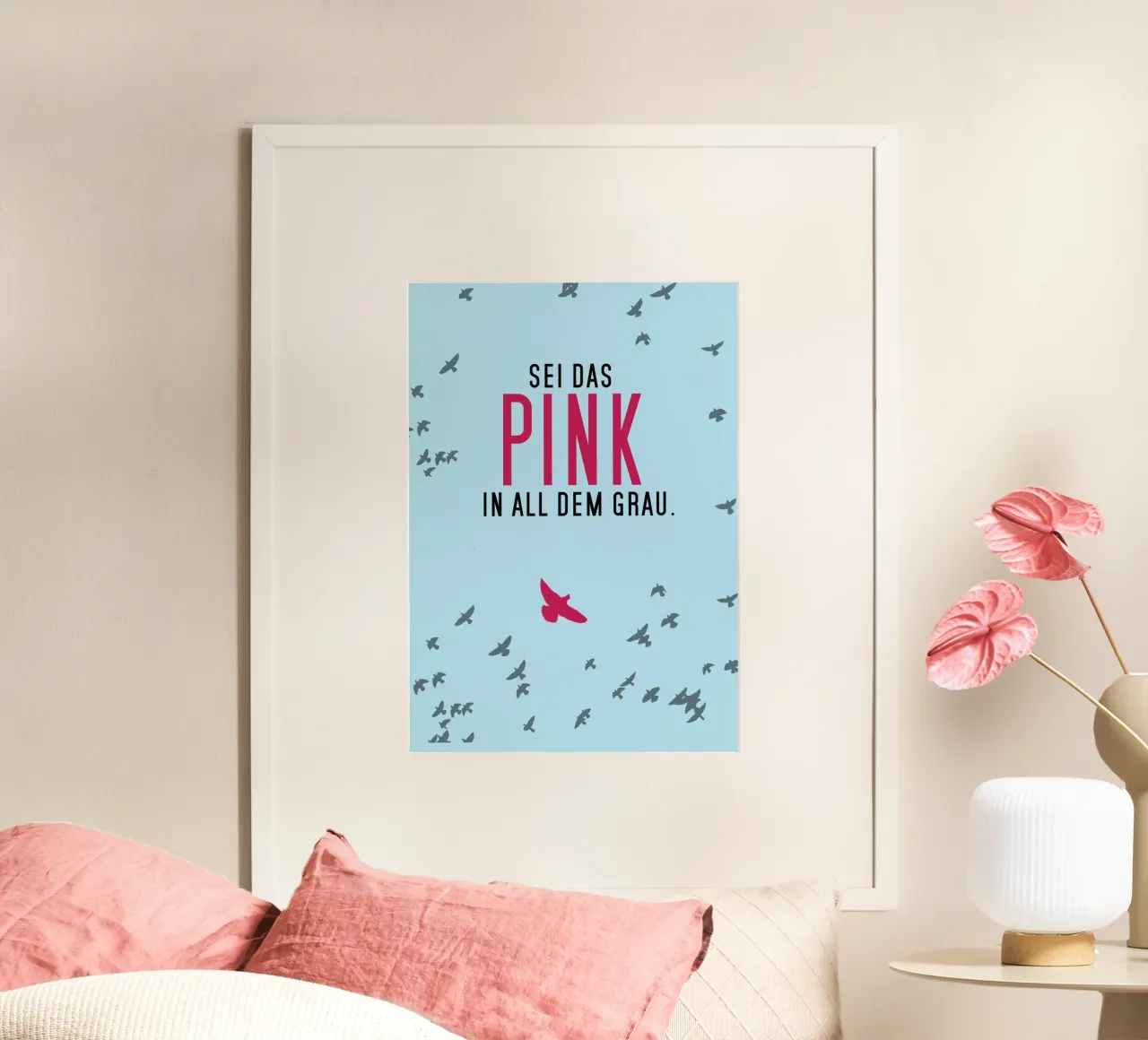 Sei das Pink in all dem Grau carta hahnemühle da anna-liebt