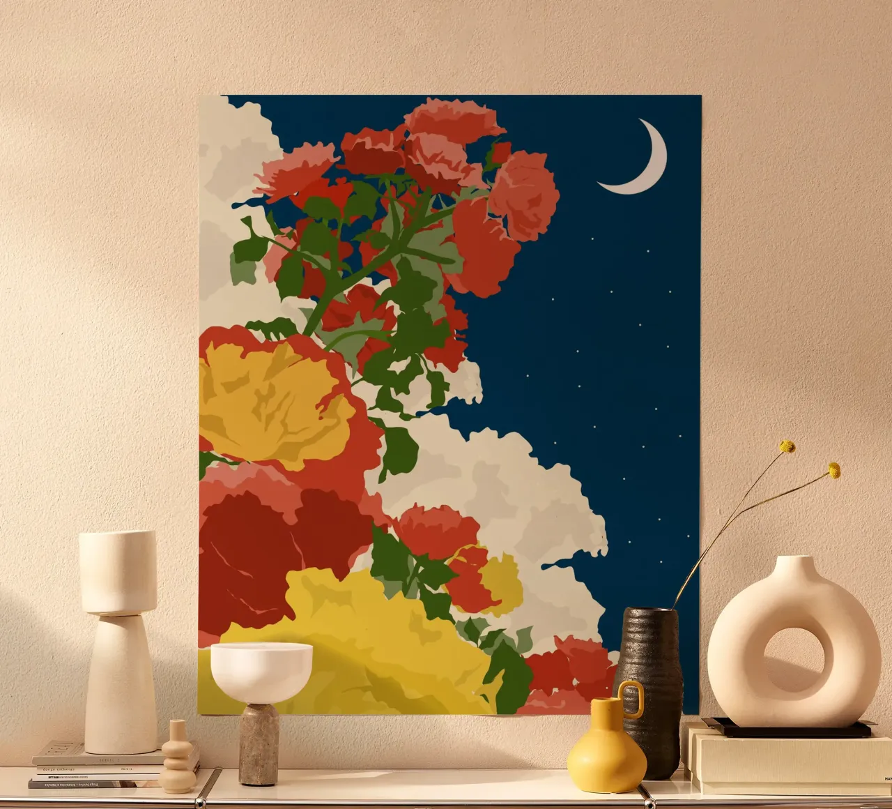 Chiaro di luna poster con telaio in legno da 83oranges