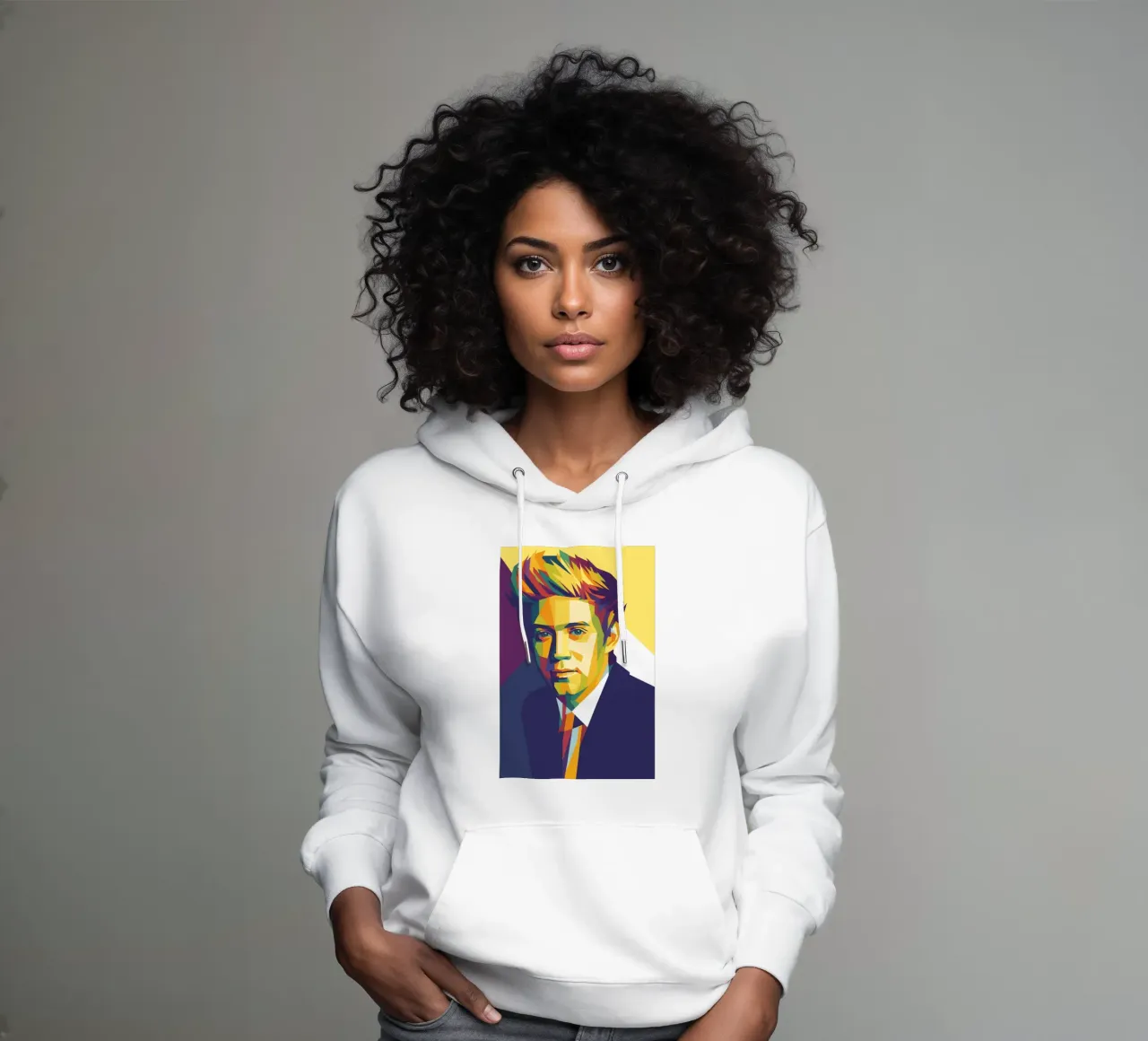 harry styles retro pop art wpap felpa con cappuccio da aiswa