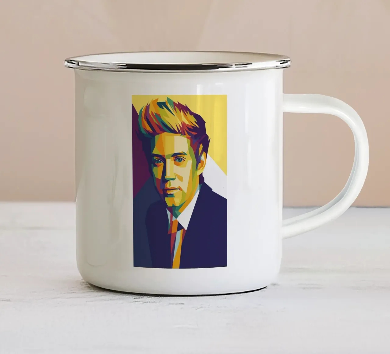 harry styles retro pop art wpap tazza in smalto da aiswa