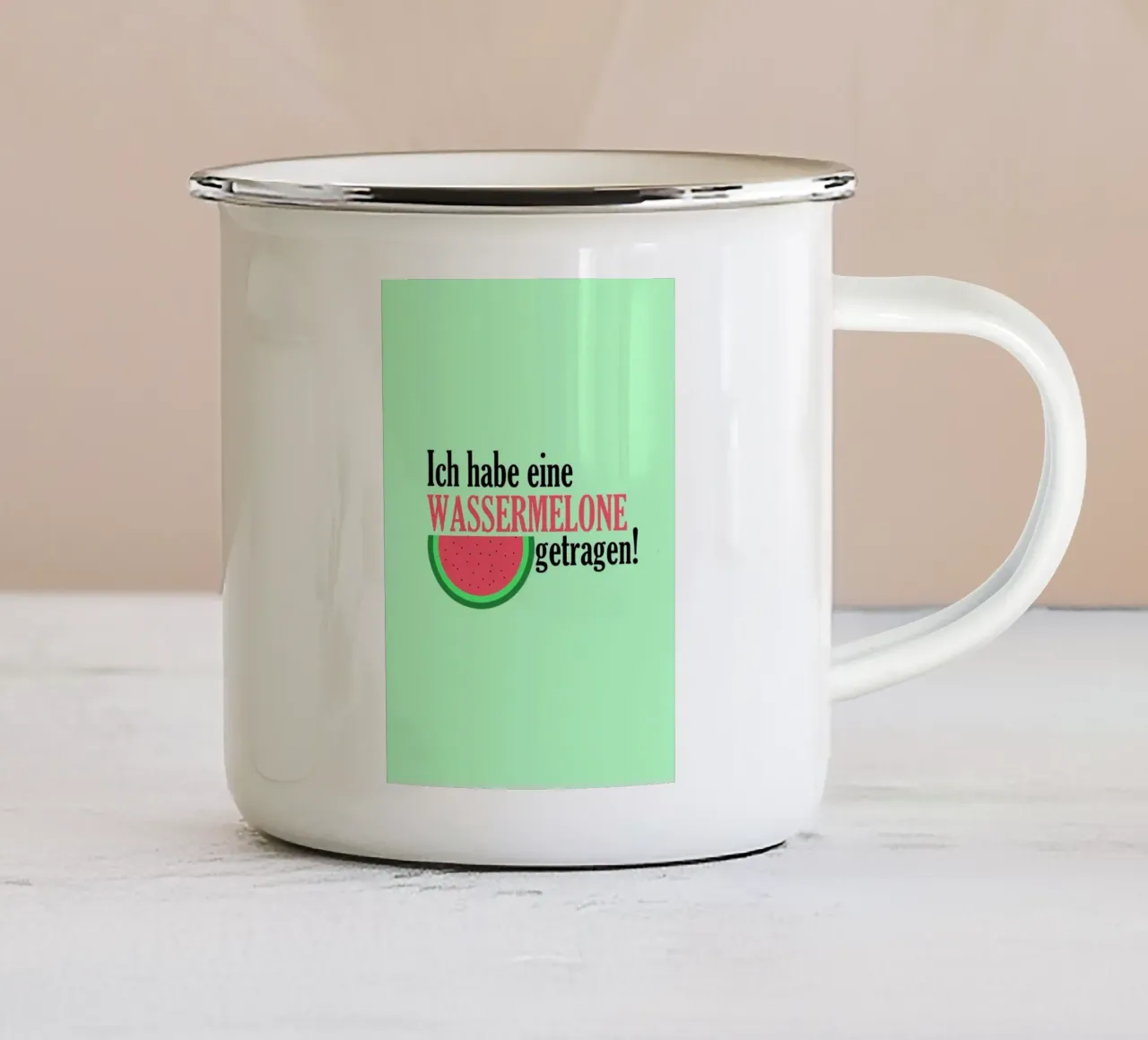 Wassermelone tazza in smalto da anna-liebt