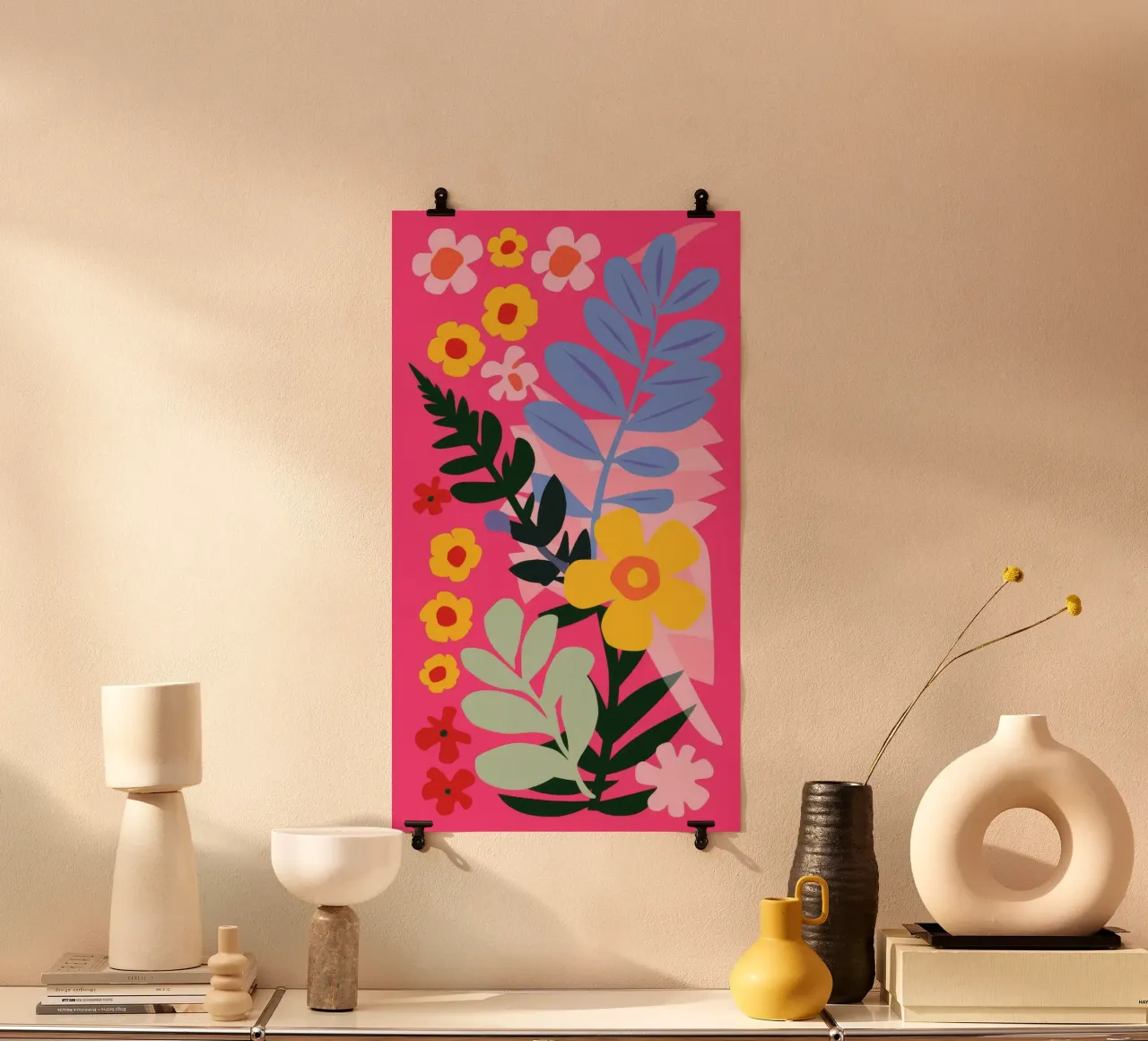 Candy Stripe Florals poster by Paez Harmony