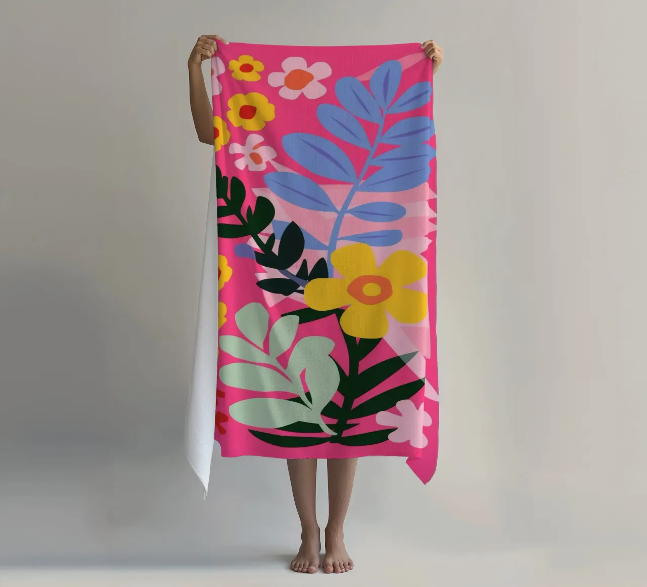 Fiori a strisce Candy telo mare da Paez Harmony