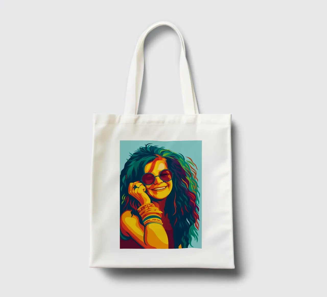janis joplin retro pop art wpap borsa in juta da aiswa