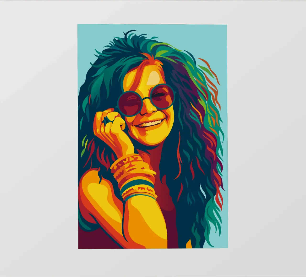 janis joplin retro pop art wpap telo in pvc da aiswa