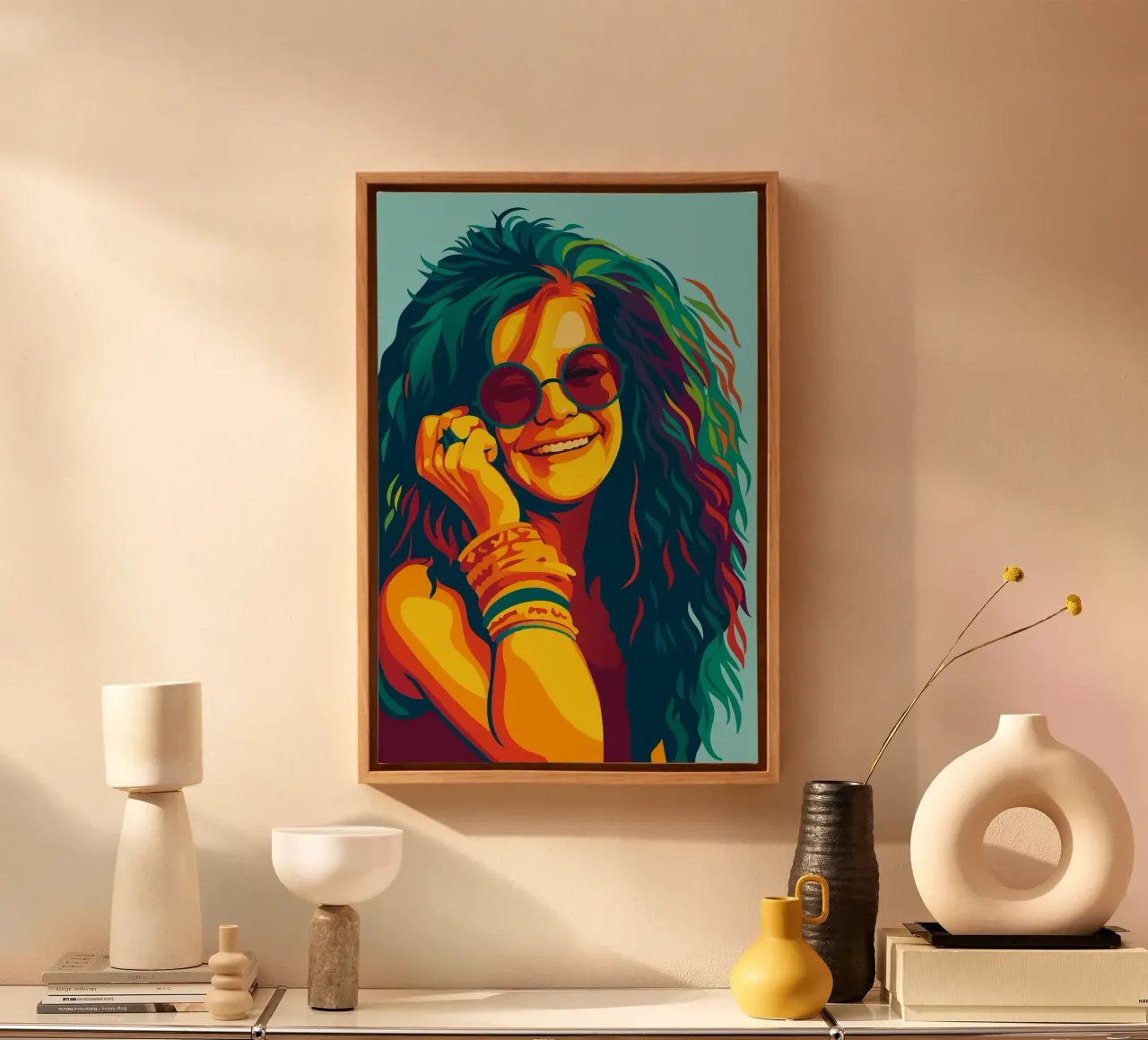 janis joplin retro pop art wpap tela da aiswa