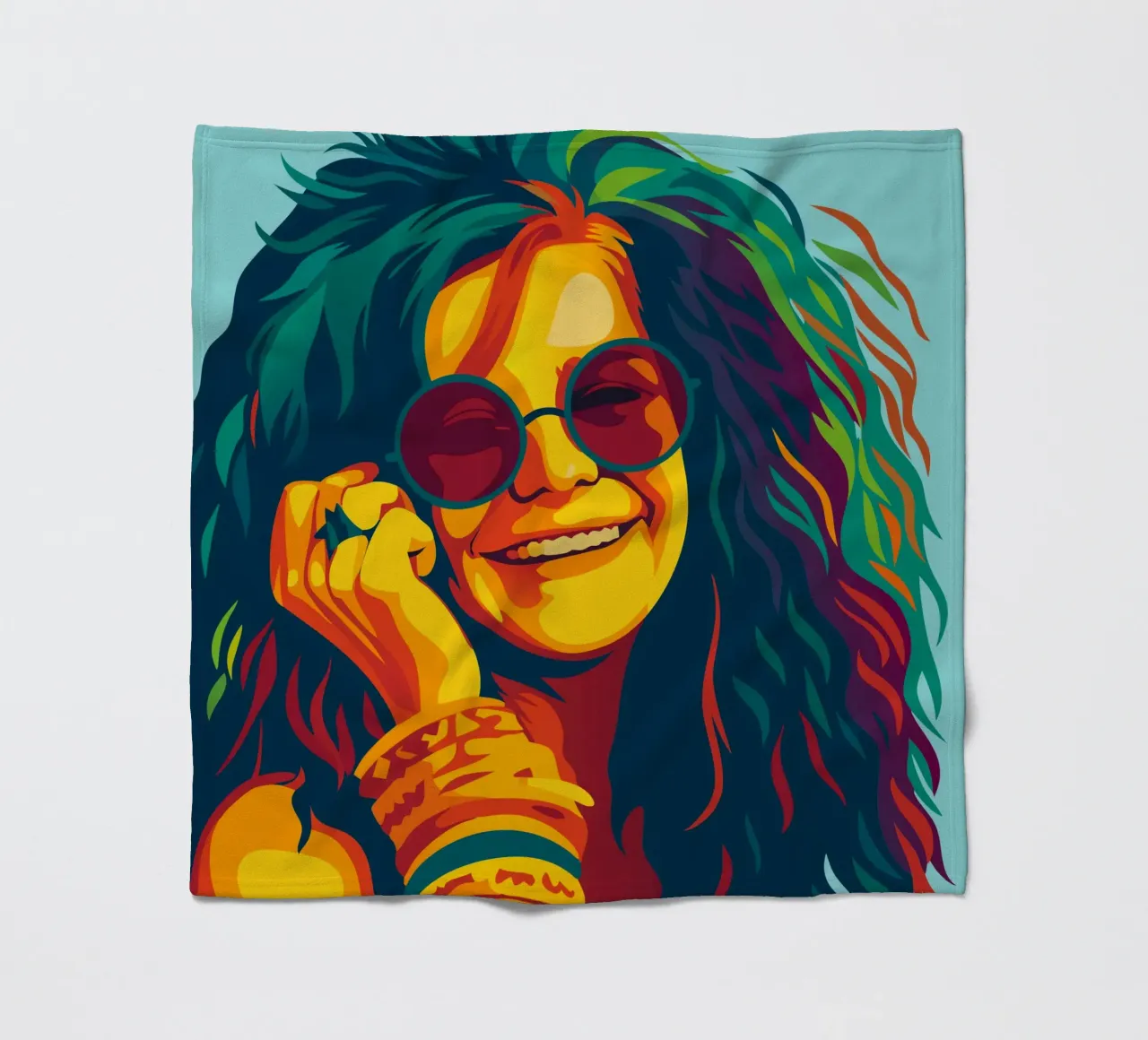 janis joplin retro pop art wpap coperta in pile da aiswa