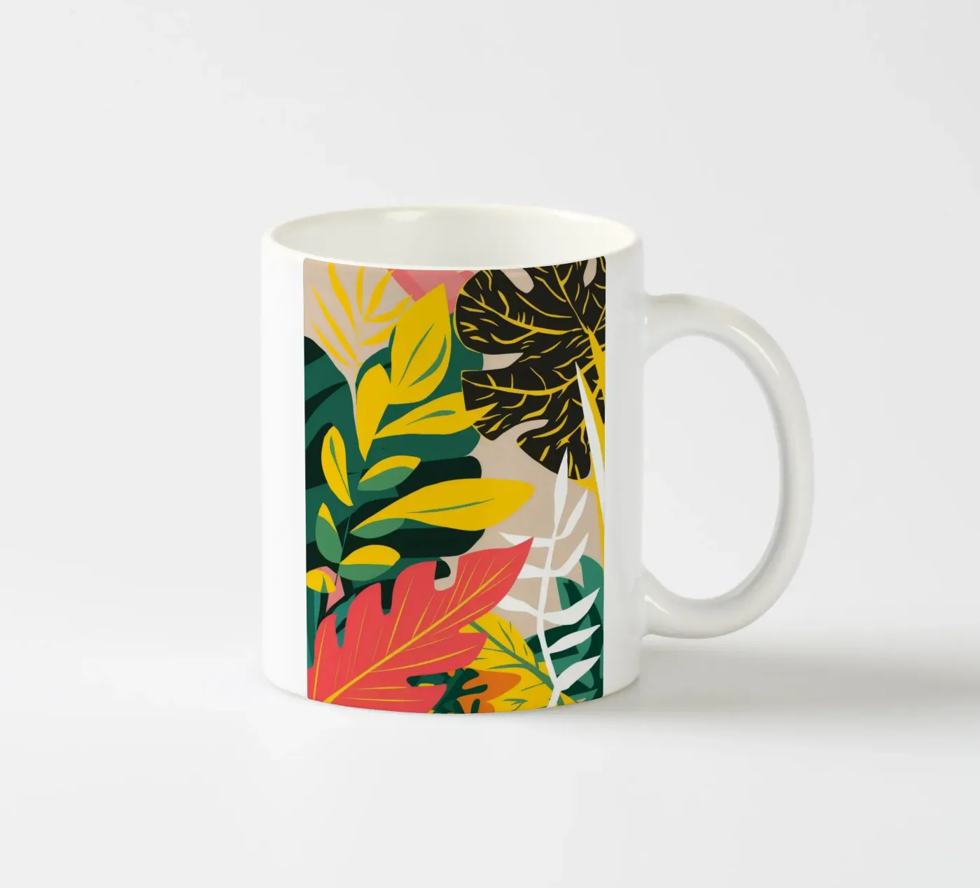 Shadow Leaf Dance ceramic mug by Paez Harmony