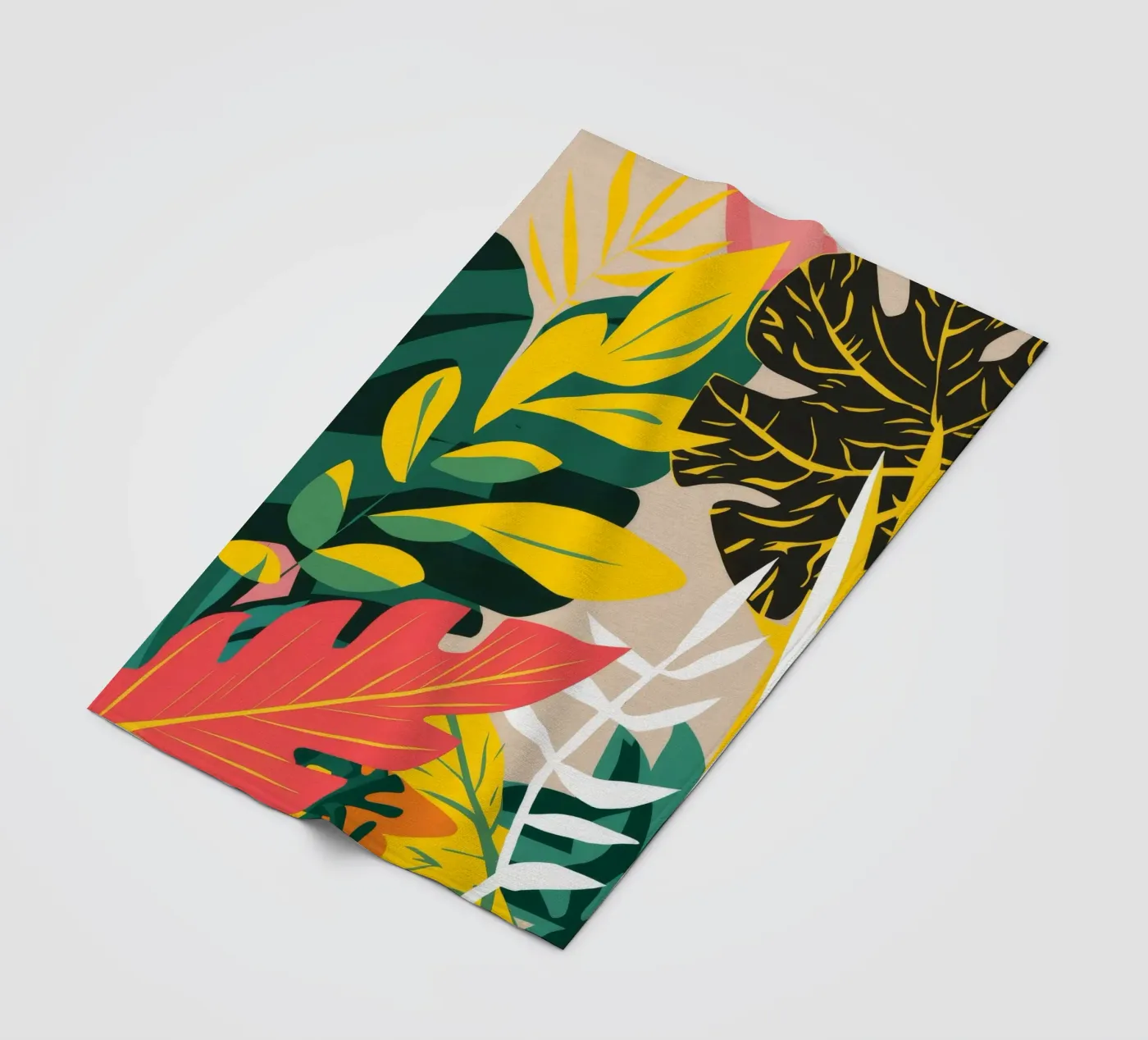Shadow Leaf Dance fleece blanket by Paez Harmony