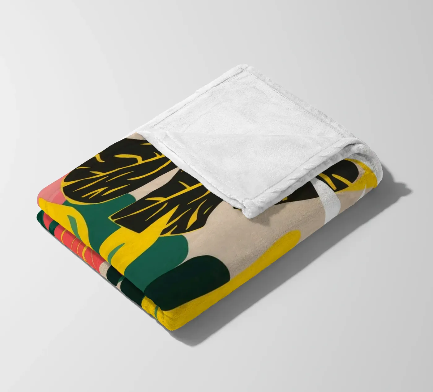 Shadow Leaf Dance fleece blanket by Paez Harmony