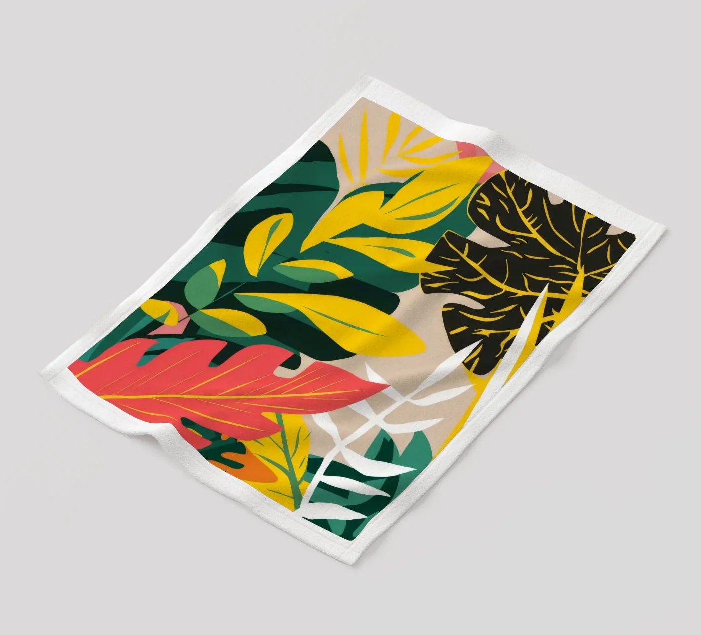 Shadow Leaf Dance fleece blanket by Paez Harmony