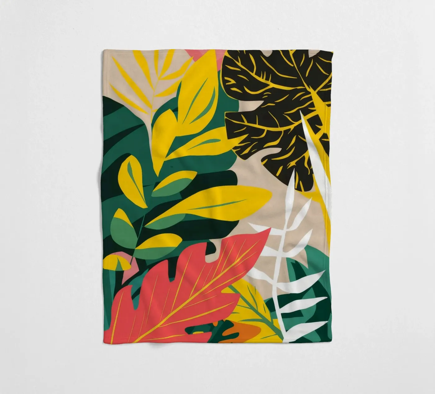 Shadow Leaf Dance fleece blanket by Paez Harmony