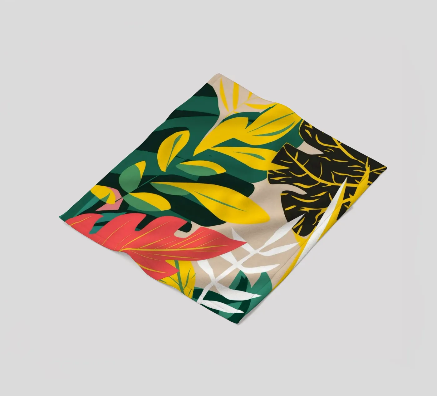 Shadow Leaf Dance fleece blanket by Paez Harmony