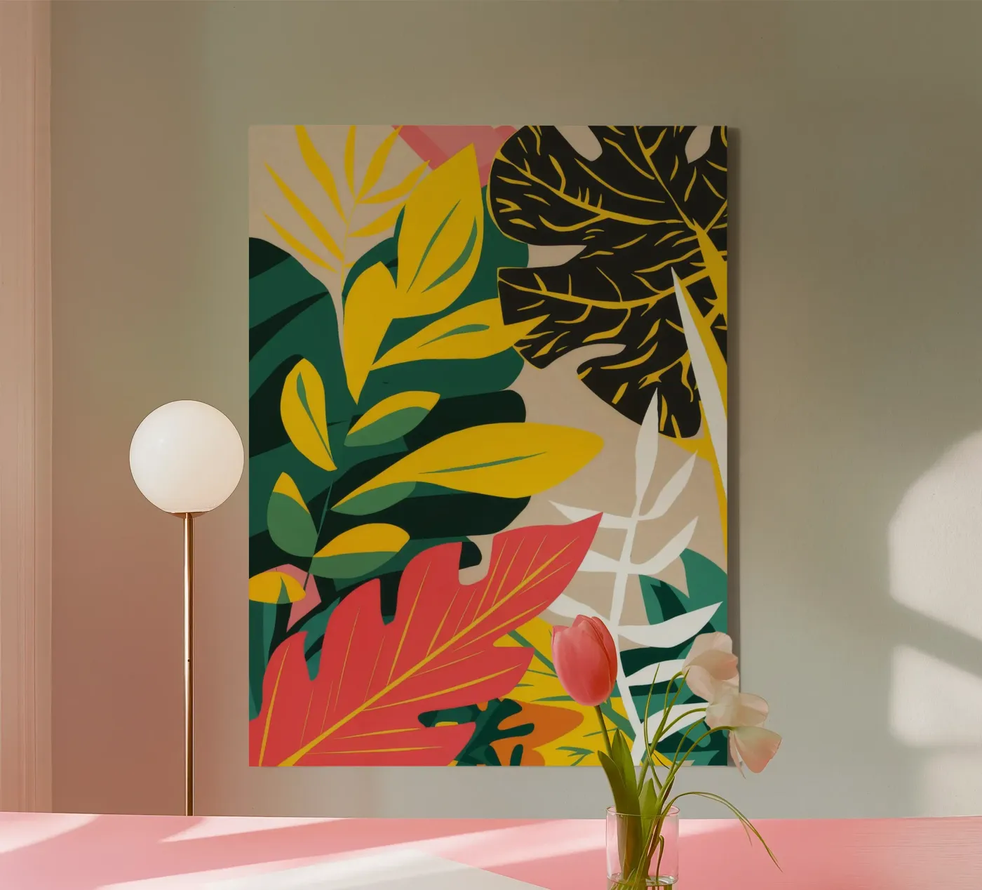 Shadow Leaf Dance canvas by Paez Harmony