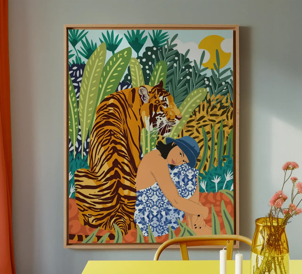 Risvegliare la tigre che è in noi tela con Cornice a cassetta da 83oranges