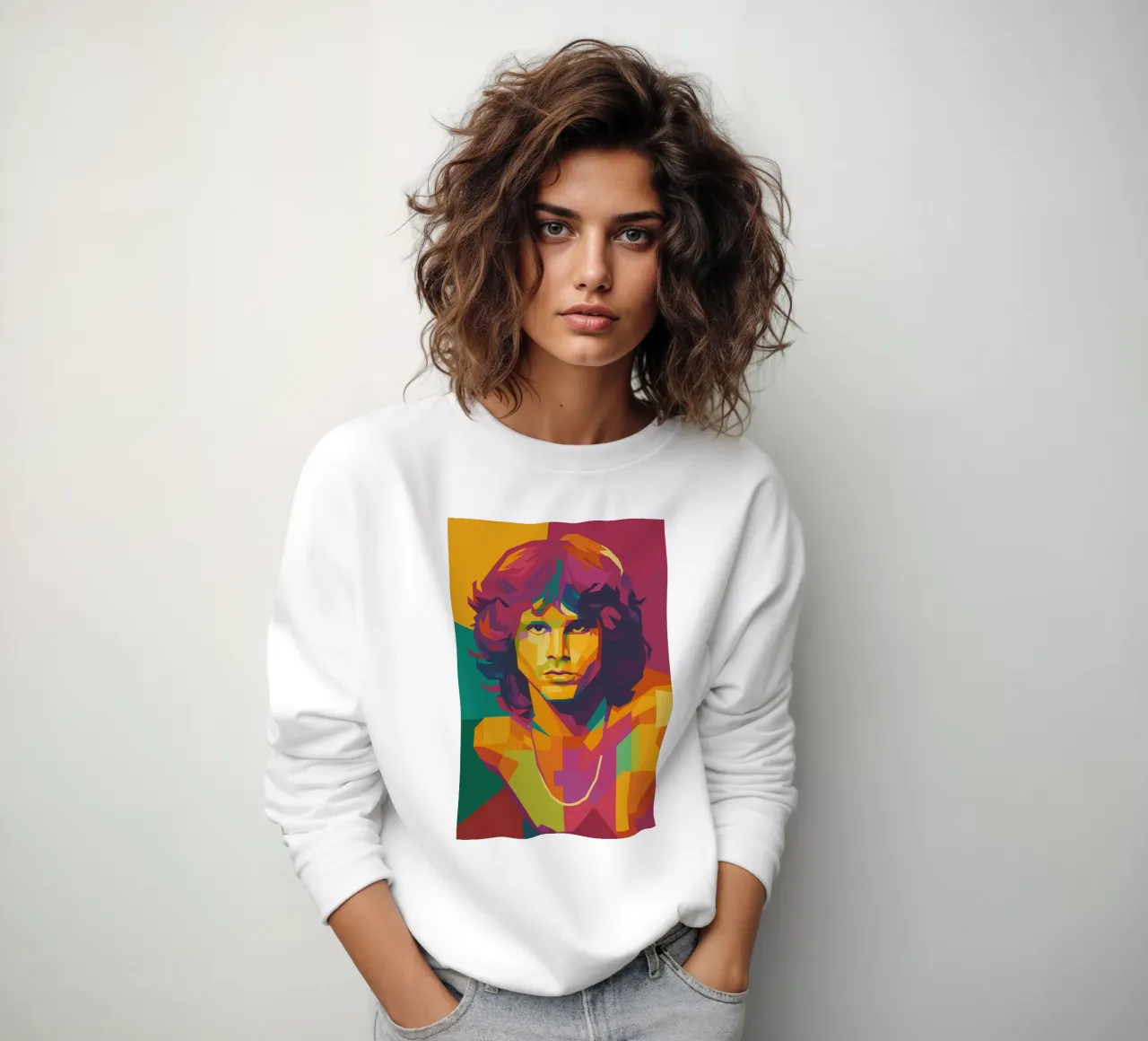 jim morison retro pop art wpap felpa da aiswa